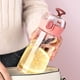 thumbnail image 4 of Advancent Botella de agua con pajita, jugo a prueba de fugas, leche, té de burbujas, taza para beber, tetera de plástico de gran capacidad para Cocina y Comedor 450ml/Rosa Advancent HA067488-01, 4 of 6