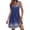 Dark Blue, variant on JULMCOMO Dresses for Women 2024 V Neck Casual Boho T Shirt Dress Plain Swimwear Cover Up Sleeveless Tank Dresses with Pocket