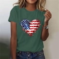 thumbnail image 7 of Pxxlle Fourth of July Shirts for Women Funny USA Flag Graphic Tees Patriotic Short Sleeve T Shirts Independence Day Crewneck Tshirt XXL, 7 of 7