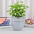 thumbnail image 2 of GreenShip  12 in. Cone Indoor & Outdoor Planter Pot with Drainage Hole - LightGrey, Pack of 2, 2 of 5