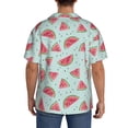 thumbnail image 7 of Goofa Watermelon Printed Men's Casual Short-sleeved Shirt,Lightweight Breathable Button-down,Summer Casual men's top,Versatile Fashion shirt-Medium, 7 of 7
