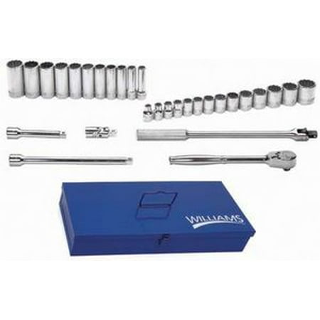 Williams WSS-30F 30-Piece 1/2-Inch Drive Socket and Drive Tool Set