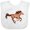 AA-White, variant on Inktastic Galloping Brown Horse-stylized Illustration Boys or Girls Baby Bib