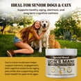 thumbnail image 3 of Lion’s Mane for Dogs & Cats - Cognitive & Brain Support Supplement - Supports Memory, Focus & Nervous System Health - Organic Mushroom Powder - 200 Servings, 3 of 7