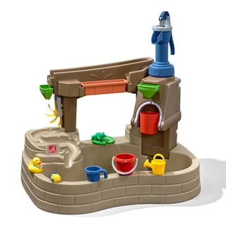 Table De Jeu Sable Et Eau Feber Play Island - Pour Enfants 2-6 Ans - Avec Accessoires Et Couvercle - 70x70x46 Cm