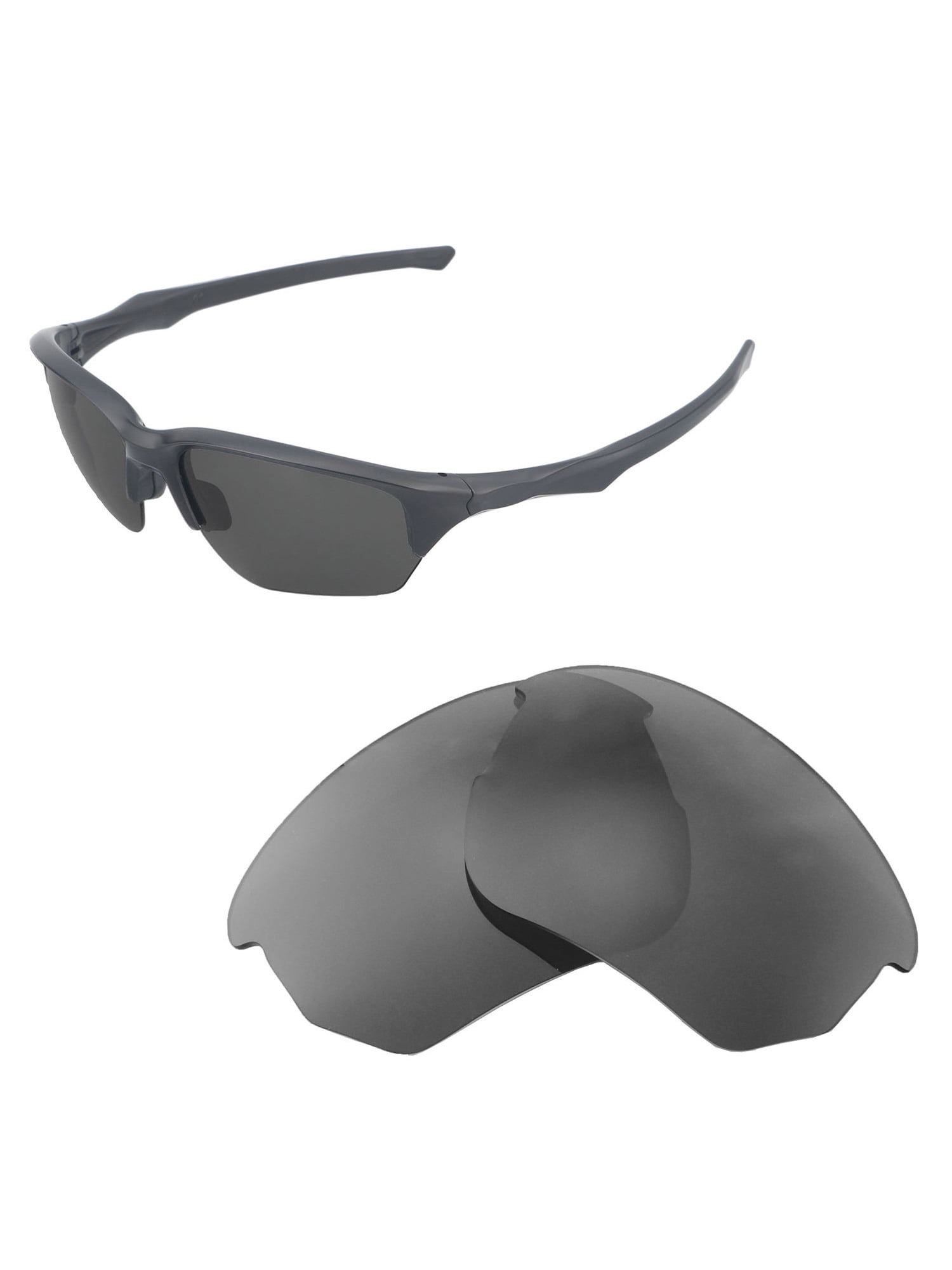 Walleva Black Polarized Replacement Lenses for Oakley Flak Beta Sunglasses  
