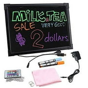 16x12" LED 6 Color Remote Flashing Writing Board Erasable Message Lighted Sign