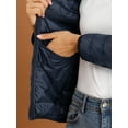 thumbnail image 6 of MODA NOVA Juniors Hooded Long Sleeves Zip Up Lightweight Packable Puffer Jacket, 6 of 6
