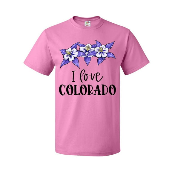 Inktastic I Love Colorado Columbine Flowers T-Shirt
