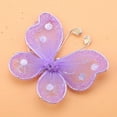 thumbnail image 6 of LYUMO 24pcs 2.4" Sheer Mesh Wire Glitter Butterfly Wedding Party Clothing Decoration DIY Supplies Purple, 6 of 7