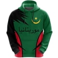 thumbnail image 4 of Sudadera con capucha con estampado de la bandera de Mauritania y el emblema nacional de MR para hombre, ropa informal, sudadera deportiva para niño y niña, 4 of 5