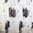 thumbnail image 1 of Cortina De Balcón Cortinas opacas de tul con flores grandes para decoración de dormitorio (gris) Sywqhk Libre de BPA, 1 of 6