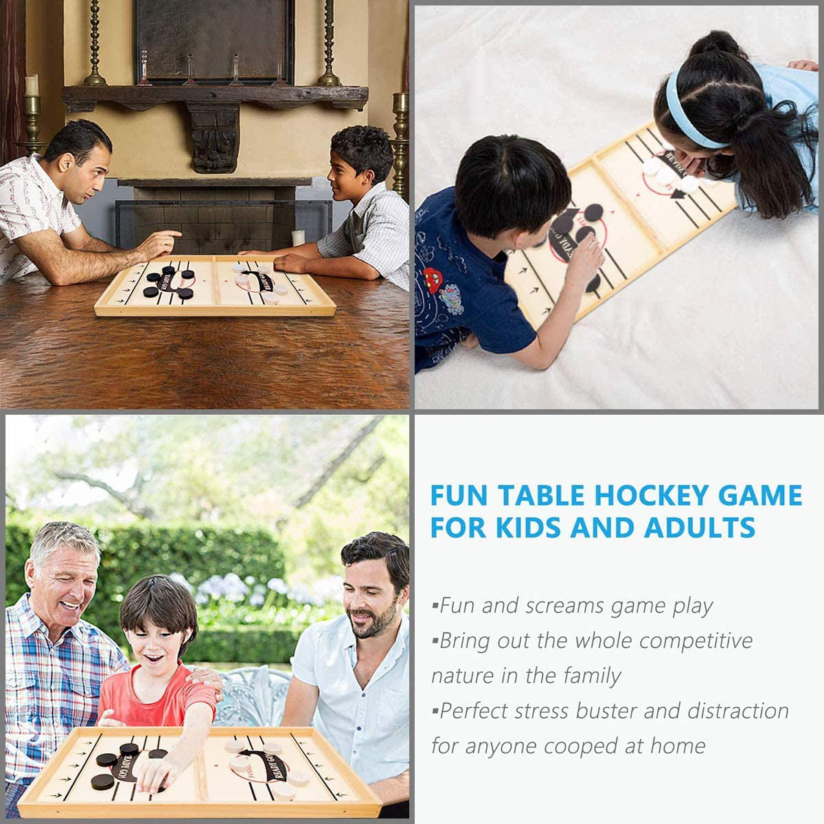 Fast Sling Puck Game, Table Ice Hockey Foosball Game, Bumper Chess Slingshot Winner Board Game Adults Kids Parent-Child Interaction Toys Party Family Tabletop Game