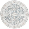 thumbnail image 2 of SAFAVIEH Baltimore Dimas Distressed Polyester Machine Washable Area Rug, Light Gray/Blue, 6'7" x 6'7" Round, 2 of 11