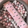 thumbnail image 5 of Kids Growth Chart, Accurate Baby Height Growth Chart Ruler Wood Frame Fabric Canvas Height Measurement Ruler for Home Child's Room Decoration, Pink Cloud, 5 of 8