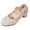 Beige, variant on Women Pumps Traditional Dancing Shoes Heel Buckle Design Elegant Bridal Shoes Classic Ballerinas Comfortable Footwear For Dance And Formal Occasions ,Us Size:9