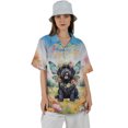 thumbnail image 4 of Welcome Spring Fairy Portuguese Water Dog in Flower Meadow Hawaiian Shirt Breathable Summer Unisex Merch PWD Portie Fishing Dog Lover - 13002, 4 of 6