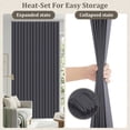 thumbnail image 4 of DONGPAI Extra Large Room Divider Curtain, Indoor/Outdoor Multifunctional Vertical Drapes with Hooks Waterproof Shower Curtain for Living Room Bedroom Bathroom, 100"x 84", Dark Gray, 1 Panel, 4 of 9