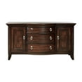 thumbnail image 2 of Koot 56 Inch 3 Drawer Buffet Console, Storage Cabinets, Adjustable Shelves- Saltoro Sherpi, 2 of 5