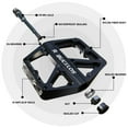 thumbnail image 3 of BUCKLOS MTB Pedals Mountain Bike Pedals Platform 9/16” Lightweight Non-Slip Cycling Double DU Sealed Bearing Flat Pedals with 16 Anti-Skid Pins, 3 of 7