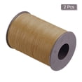 thumbnail image 3 of 2 Pack Thin Waxed Thread 93 Yards 0.65mm Polyester String Cord for Machine Sewing Hand Quilting Weaving, Pastel Brown, 3 of 5