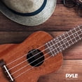 thumbnail image 5 of Pyle Solid Wood Mahogany Soprano Ukulele W/ Dark Brown Body & Neck, Walnut Fingerboard & Bridge, 5 of 7