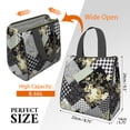 thumbnail image 3 of Pioneer Flower Floral Print Pattern Insulated Lunch Bag for Women & Adults,Large Portable Soft Cooler Lunch Bag,Thermal Food Storage Tote with Pearl Cotton,8.66L,8.75x5.75x9.5 Inch, 3 of 6