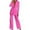 Hot Pink, variant on AOOCHASLIY Clearance Two Piece OutfitsWomen's Long Sleeve Blazer Suit Solid Elegant Business Suit Sets Two-piece