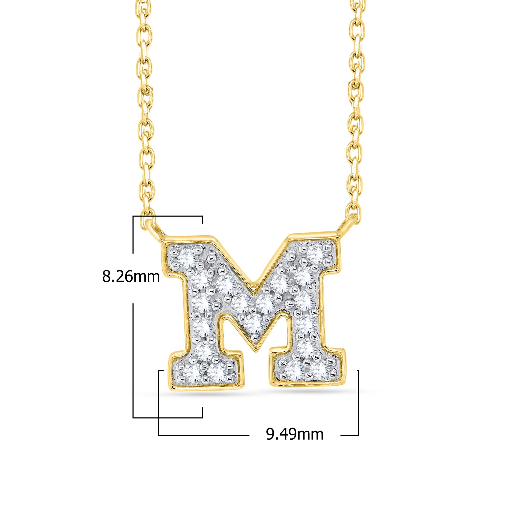 Fake diamond hotsell letter necklace