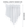 thumbnail image 3 of Dezytech Sheer Beaded Valance Curtain for Bedroom, 51" x 24" Rod Pocket Short Curtain Panel - Country Scalloped Window Treatment for Farmhouse, Kitchen, Bathroom, Cafe, 3 of 6