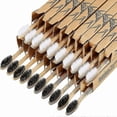 thumbnail image 1 of Eco-Friendly Bamboo Toothbrushes, 20-Pack, Soft BPA-Free Bristles, Natural Charcoal Design, Biodegradable Handles, 1 of 5