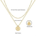 thumbnail image 2 of SMILEST Initial Necklaces for Women Double Side Engraved Hammered Coin Layered Initial Necklaces for Women, 2 of 5