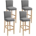 thumbnail image 1 of Bar Stool Covers Stretch Washable Removable Bar High Chair Cover Counter Stool Chair Slipcover Protector for Short Back Pub Chairs, Kitchen, Dining Room, Cafe(Light Gray,Set of 4), 1 of 7
