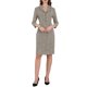 thumbnail image 1 of Vestido de tweed con cuello de solapa y botones para mujer de manga 3/4 Inspire Chic 2XL 2, 1 of 4
