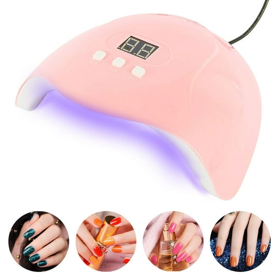ODOMY 54W Professional UV Gel Nail Lamp with LED Light Pink Nail Polish 100Pcs-Artificial Nails