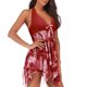 thumbnail image 5 of sweethay 2021 Sexy traje de baño de una pieza Push Up traje de baño mujer volante ajustable hombro traje de baño traje de baño ropa de baño Traje de baño Vino tinto XXL sweethay OD001289-17, 5 of 6