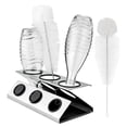 thumbnail image 1 of Organizador multifuncional, duradero, de acero inoxidable SUS34, tamaño compacto, para secar botellas en el fregadero de la cocina, diseño que ahorra espacio con bandeja de goteo extraíble, apto para, 1 of 5