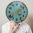 thumbnail image 6 of Yayeee Wall Clock Battery Operated 11.9" Silent Quartz Non-Ticking for Living Room Decor, Cartoon Capybaras, 6 of 8