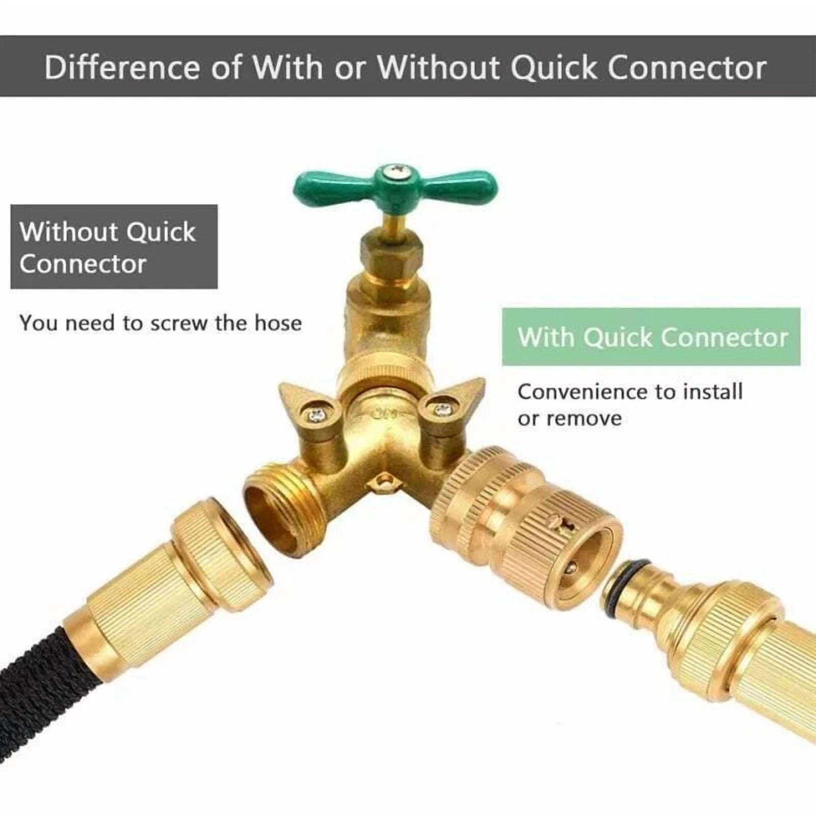 CRESTIN- 2 Set Garden Hose Quick Connect 3/4" Garden Hose Fit Female Male Brass Connector