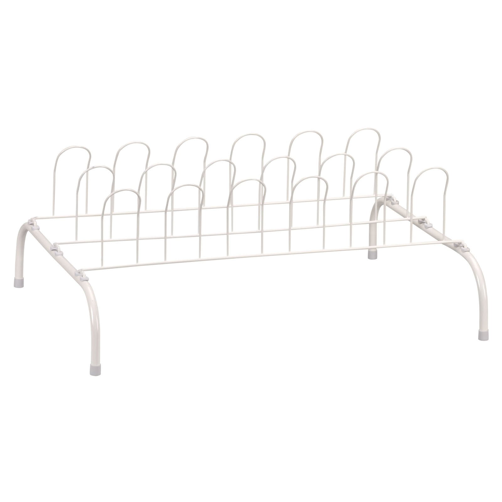 Household Essentials White Wire Shoe Rack