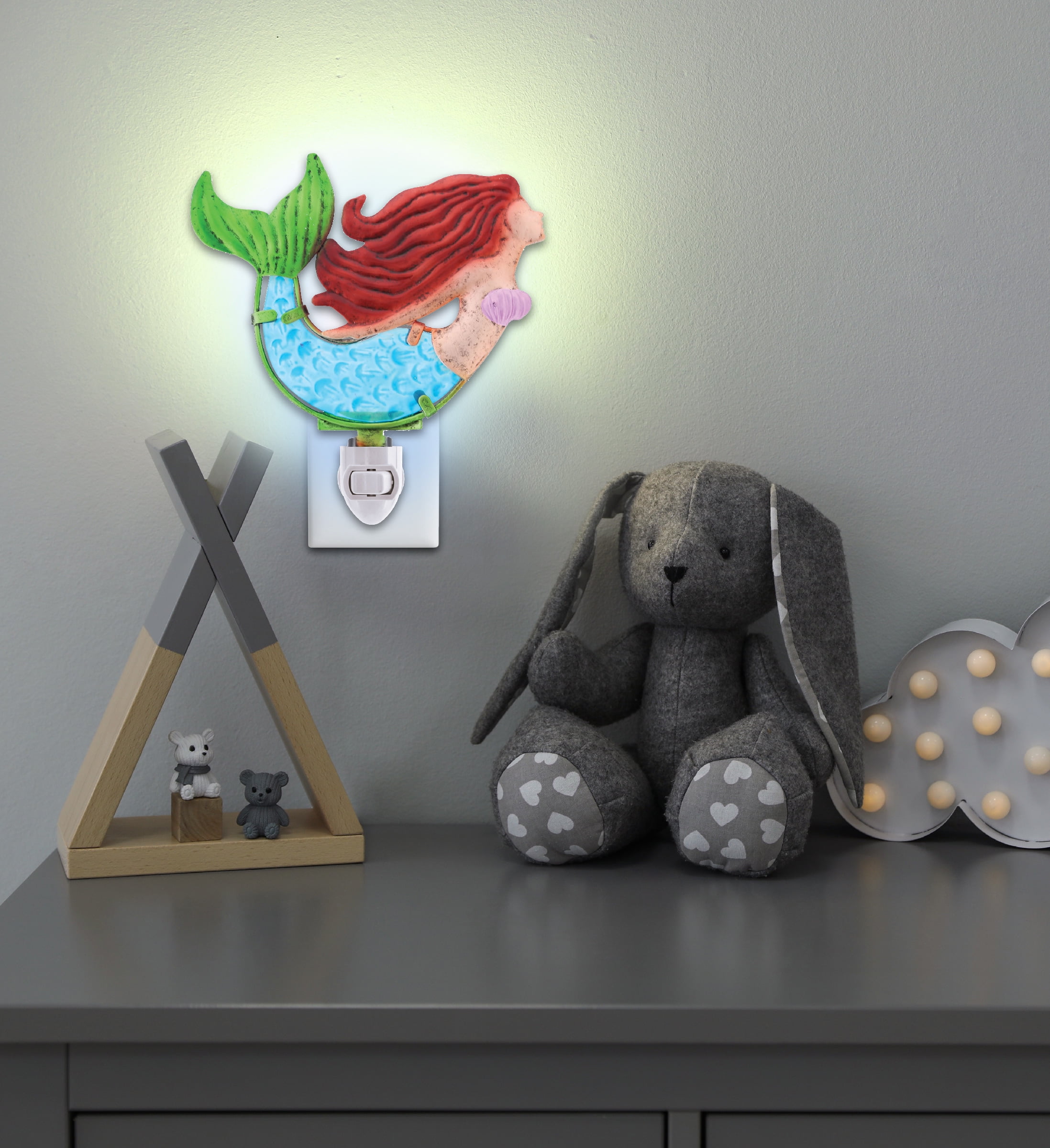 CoTa Global Night Light, Plug In On & Off Decorative Sea Life Lamp - Mermaid