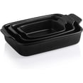 thumbnail image 1 of SWEEJAR Porcelain Bakeware Set for Cooking, 9.8 x 13 inch Ceramic Rectangular baking dish Lasagna Pans for Casserole Dish, Cake Dinner, Kitchen, Banquet and Daily Use (Black), 1 of 6