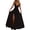 Black, variant on Women Dresses with Slit A Line Spaghetti Prom Evening Party Gown Yellow S