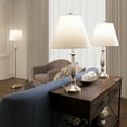 thumbnail image 5 of Lavish Home Set of 3 Lighting Set with 2 Table and 1 Floor Lamp (Silver), 5 of 6