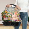 thumbnail image 5 of Renewold Easter Rabbit Flower Colorful Stretchy Baby Car Seat Cover for Baby, Nursing Breastfeeding Covers, Shopping Cart High Chair Stroller Covers Infinity Scarf Car Seat Canopies, 5 of 6