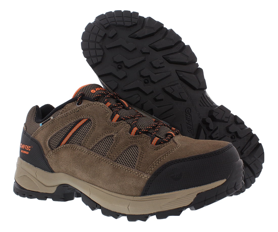 Hi-Tec Men's Ridge Low Waterproof I Brown Ankle-High Leather Hiking Shoes