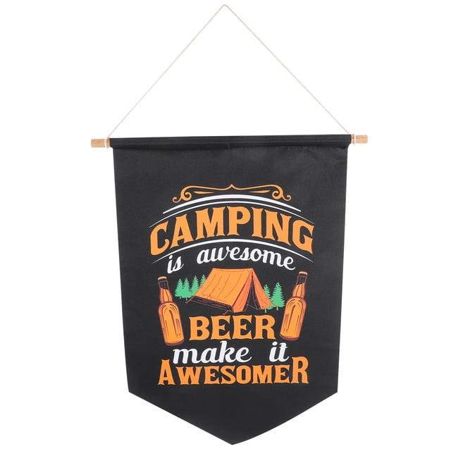 MasteelfCA Portable Triangle Hanging Banner Decorative Banner Camping Banner Camping Hanging Flag