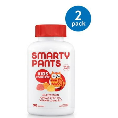 Kid Vits Multiple Vitamin - (2 Pack) SmartyPants Kids Complete Multivitamin Gummies, 90 Ct