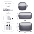 thumbnail image 3 of 3pzs Cosmetiquera Neceser Estuches De Maquillaje Bolsa Viaje Xtellar gris, 3 of 3