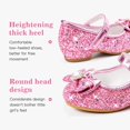 thumbnail image 4 of Zapatos planos Furdeour para niñas, talla 1, tacones altos rosas para fiestas, 4 of 9